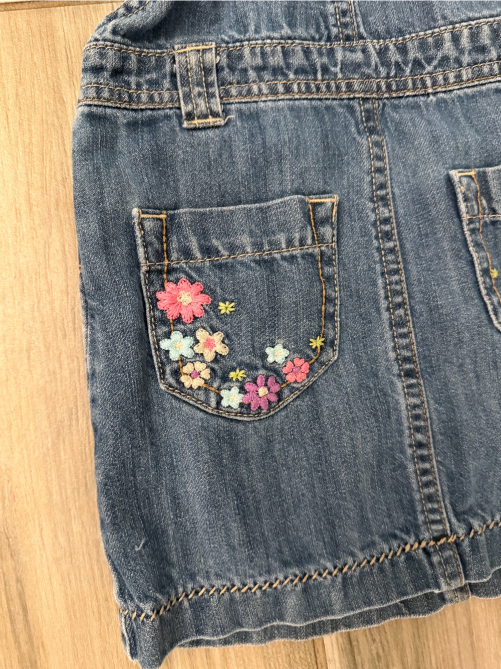 Vintage Y2K Oshkosh Floral Overalls Dress - Picture 8 of 11